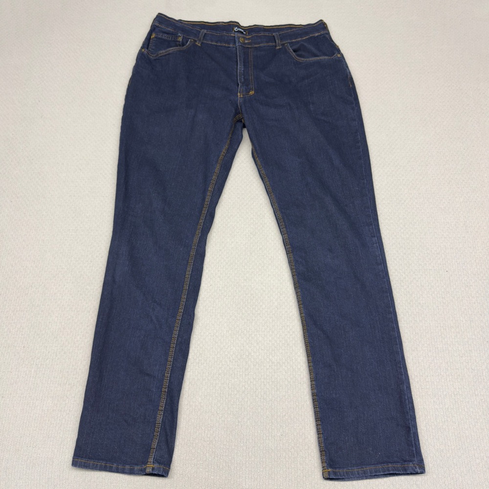 Origin Jeans Mens 38x34 Blue Indigo Denim Fighter Fit Stretch Made in USA